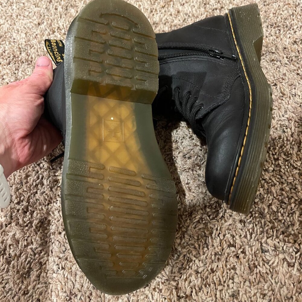 Dr. Martens Kids 1460 Softy T Black Leather Boots - Size 2 Little Kid - Picture 3 of 8